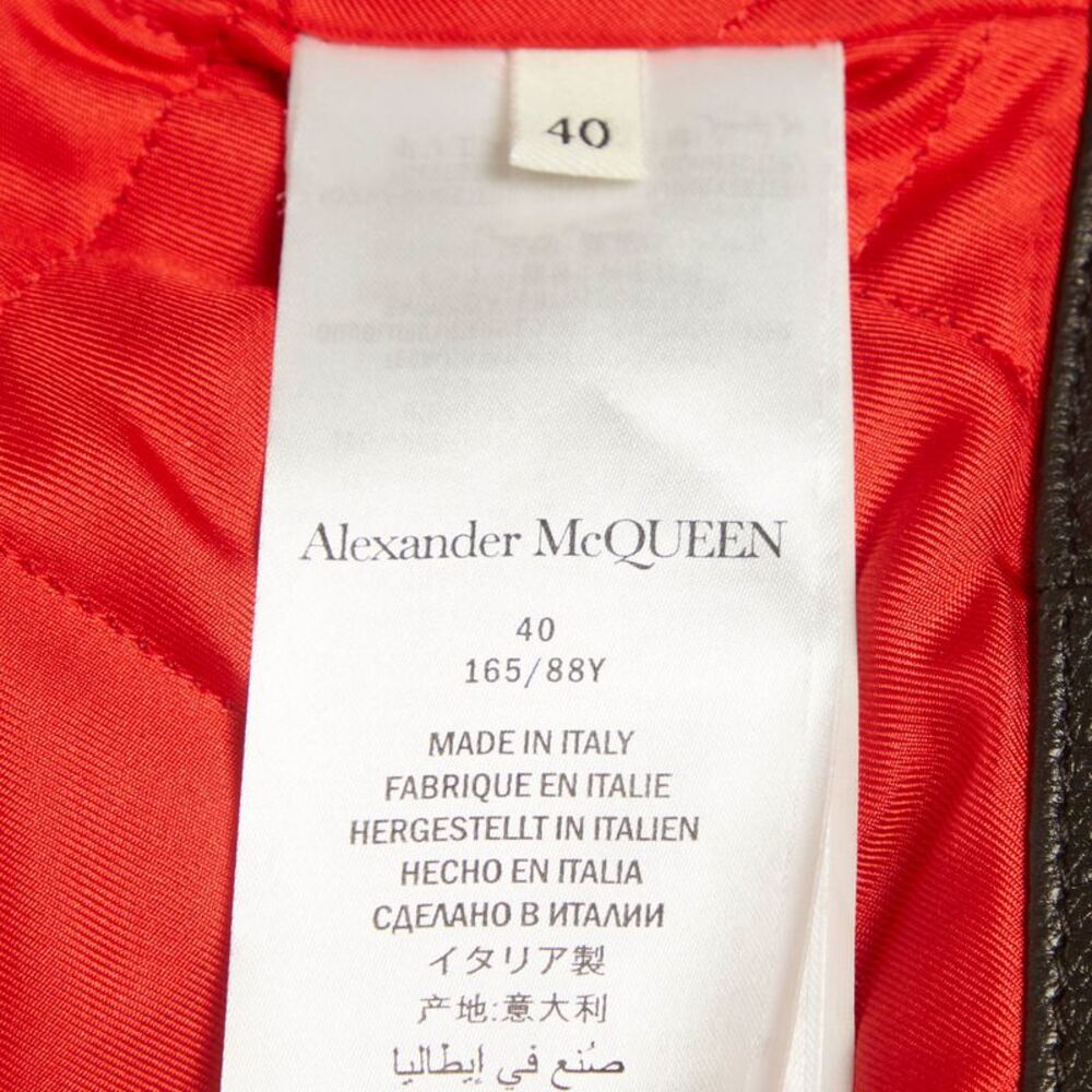 Alexander Mcqueen Black Leather Studded Biker Jacket S - Picture 5 of 6